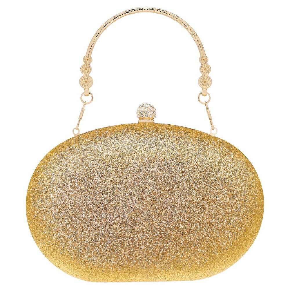8678 Gold Clutch Purses Rhinestone Evening Clutch Sparkling Evening Bags - Picture 4 of 7